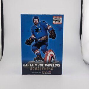 Captain Joe Pavelski Bobblehead Marvel x Sharks 2018 NIB